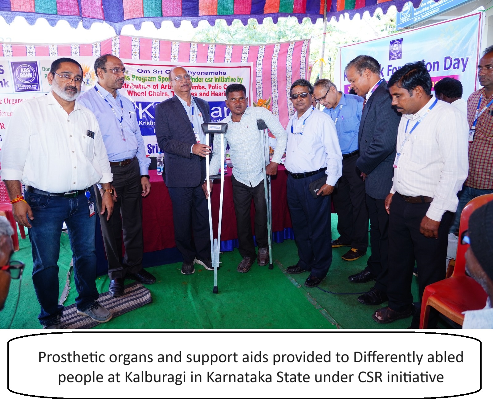 Prosthetic organs and support aids provided to Differently abled people at Mahabubnagar in Telangana State under CSR initiative | Kbsbankindia.in | Kbsbankindia.com | Gallery