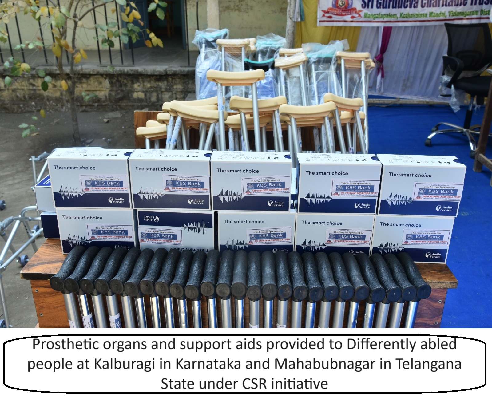 Prosthetic organs and support aids provided to Differently abled people at Kalburagi in Karnataka and Mahabubnagar in Telangana State under CSR initiative | Kbsbankindia.in | Kbsbankindia.com | Gallery